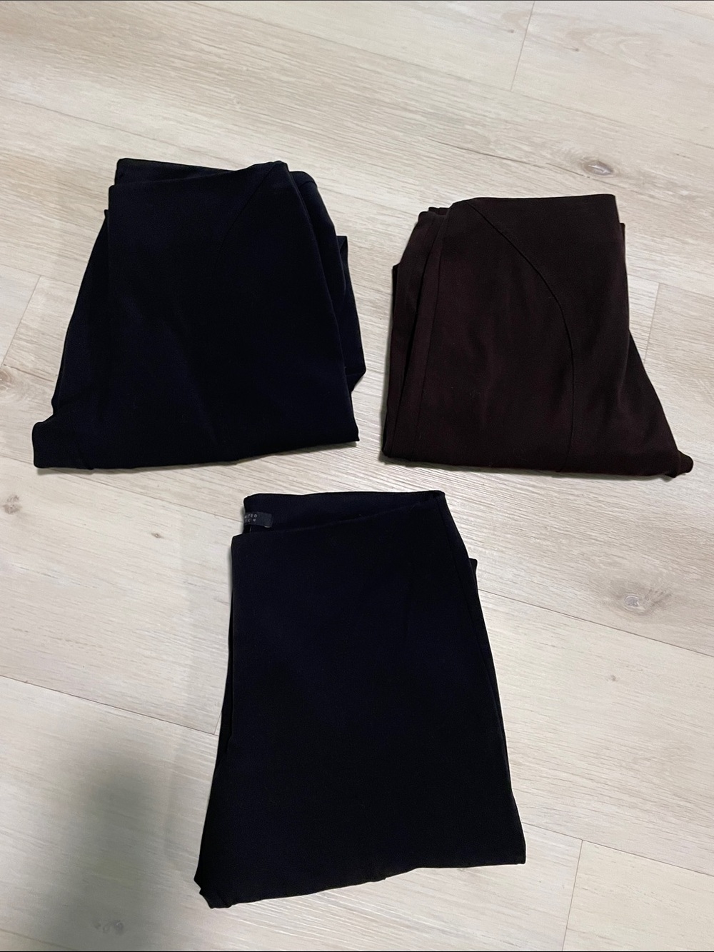 The Limited Black and Dark Brown Straight Leg Pants Trio